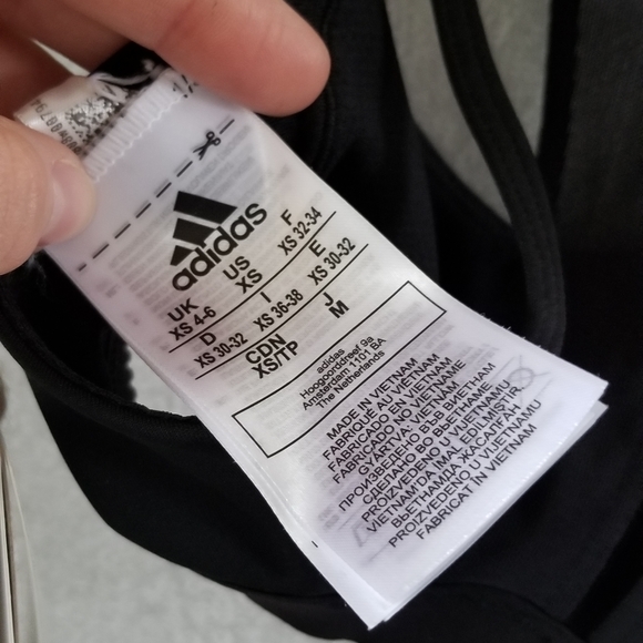 NWT Addidas Sports Bra Black - Picture 4 of 6